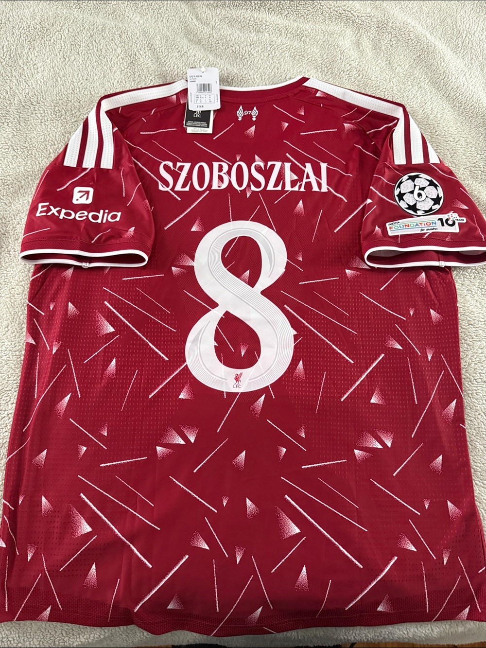 RARE Liverpool FC #8 Dominik Szoboszlai 2025-26 Adidas Home Player Jersey